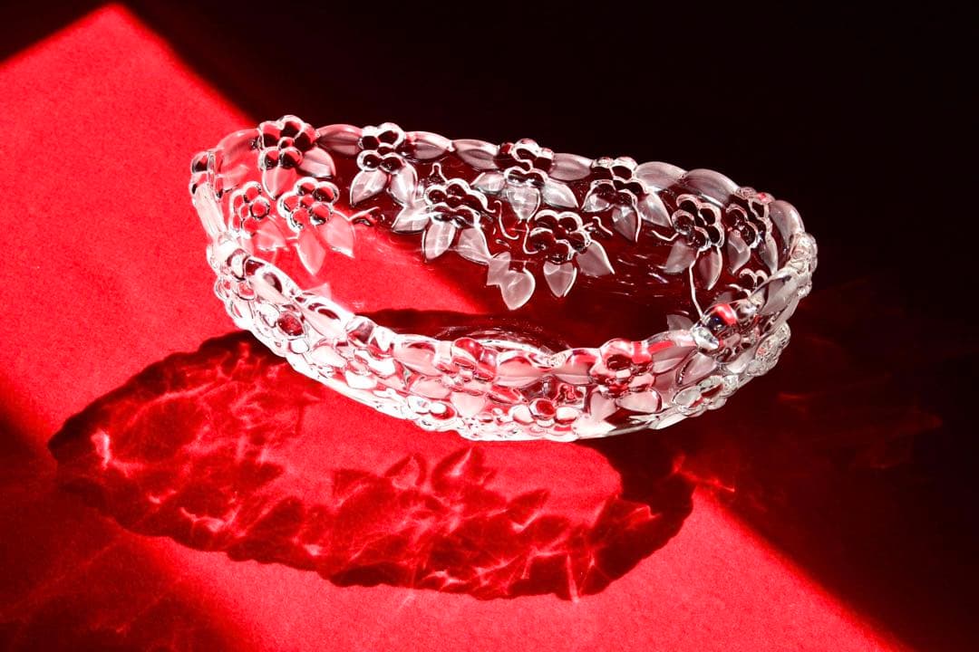 ガラスコレクション【ガラスボウル　花器　花柄】