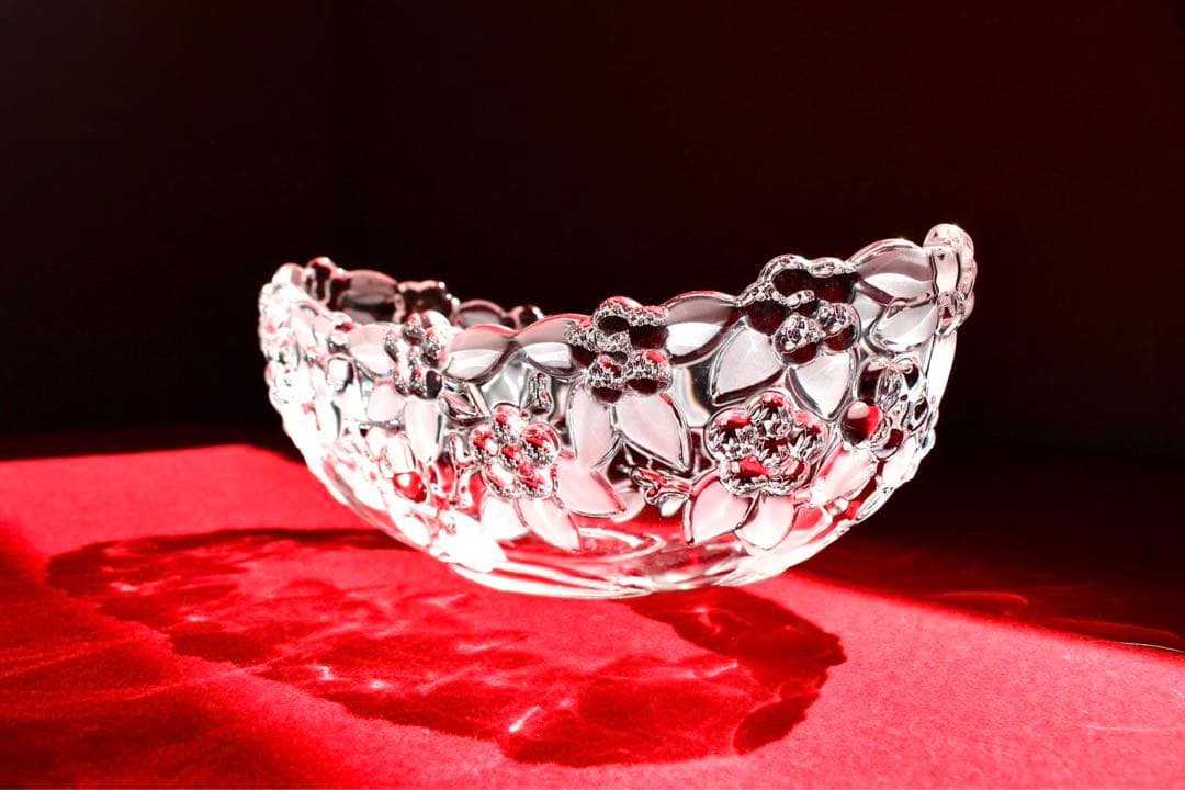 ガラスコレクション【ガラスボウル　花器　花柄】