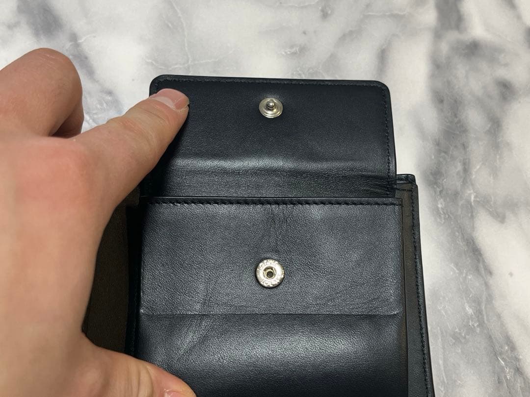 ロエベ 折り財布 パズル アナグラム ロゴ ブラック バイフォールド