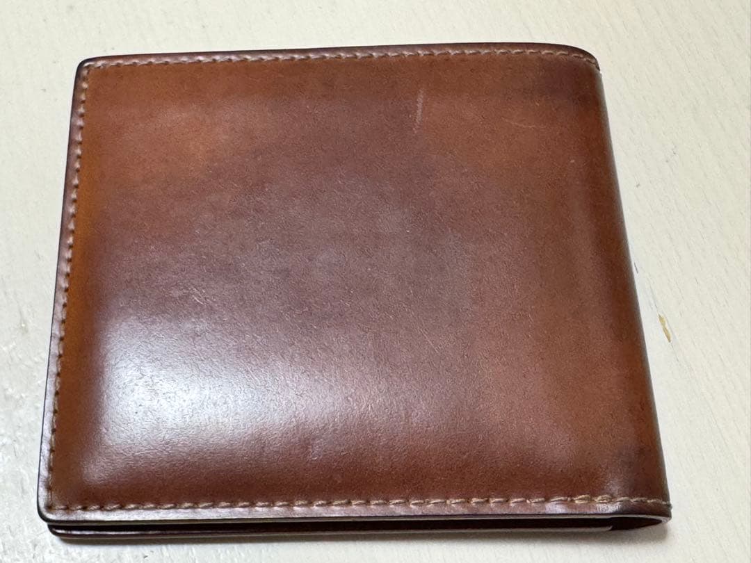 GANZO ガンゾ　シェルコードバン　財布　純札入れ　ナチュラル　美エイジング