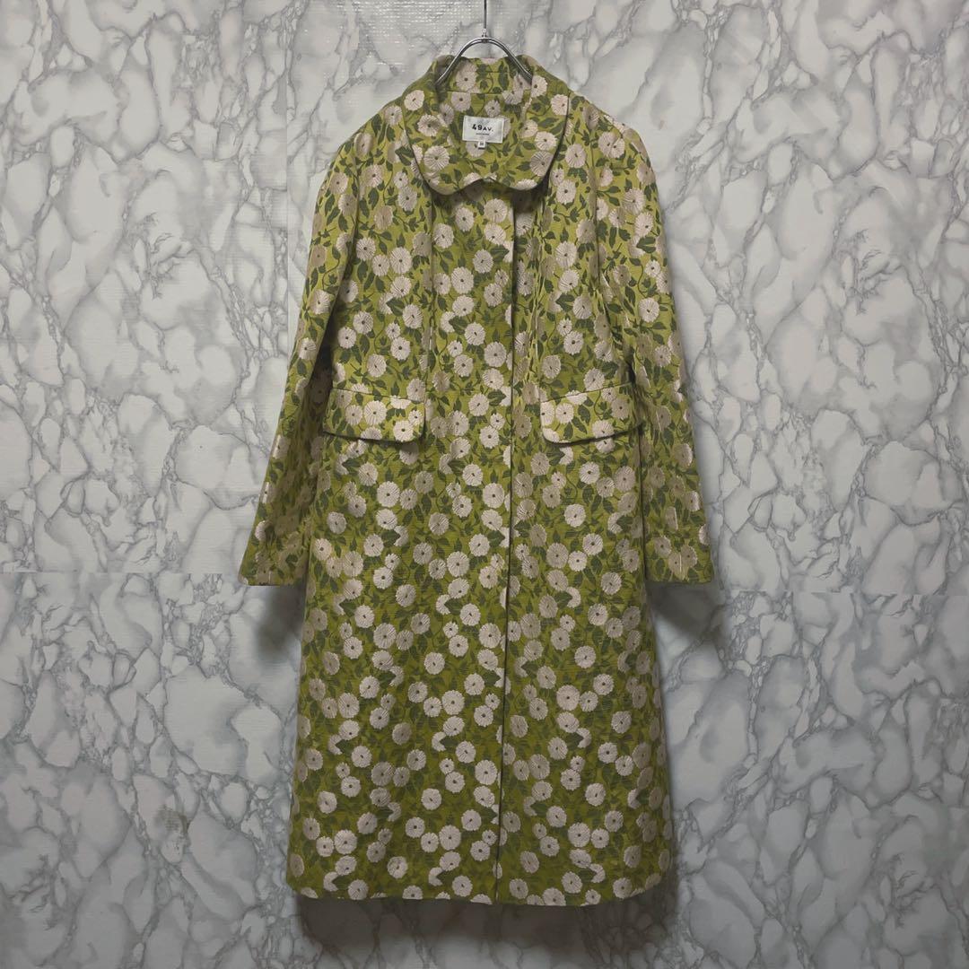美品　スペシャルアイテム　JUNKO SHIMADA 花柄総刺繍　デザインコート