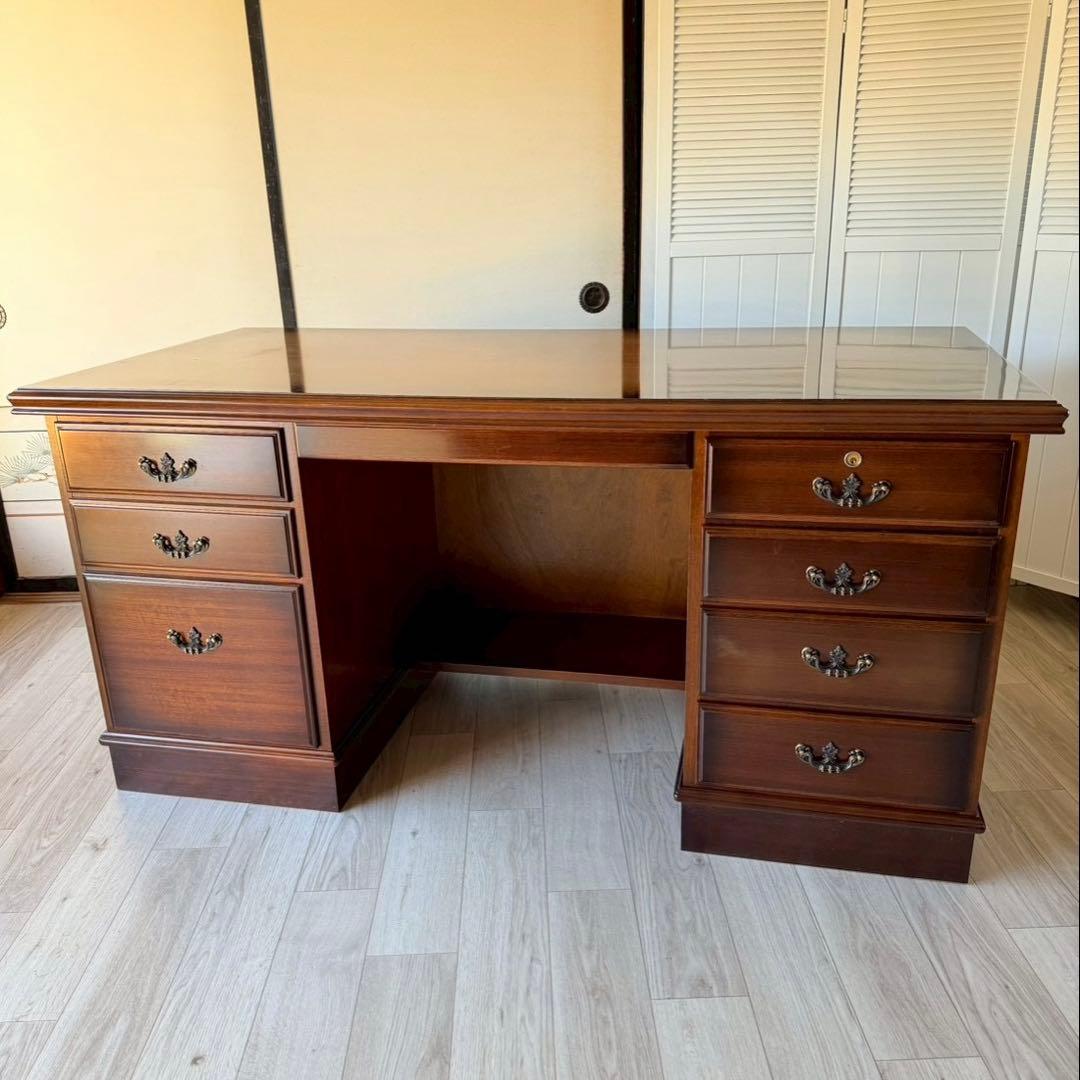 カリモク Karimoku 両袖机 エグゼクティブデスク 書斎机 ワークデスク