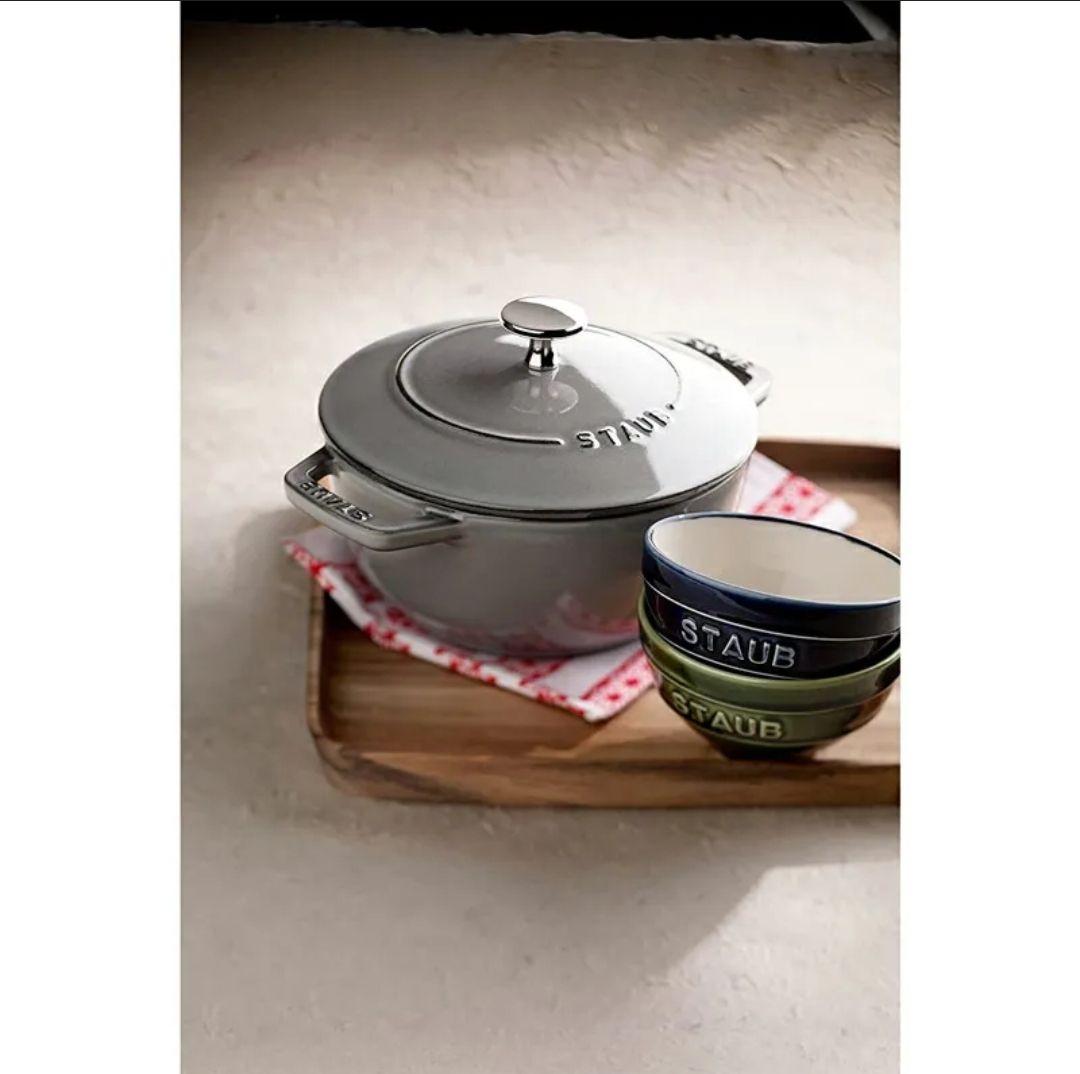 新品未使用 シリアルNo ストウブ　ワナベ 18cm　グレー
