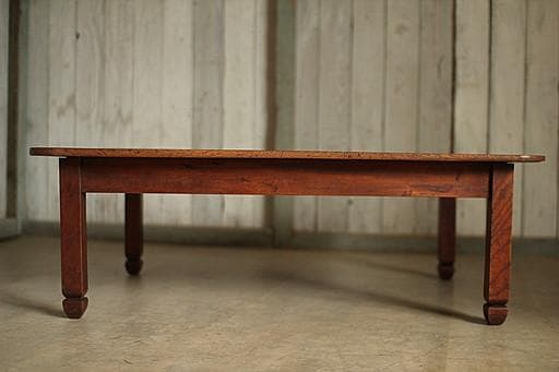 古い木製無垢材のテーブル　ちゃぶ台　座卓　古家具