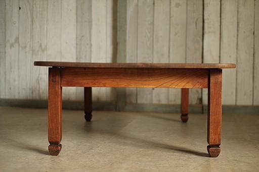 古い木製無垢材のテーブル　ちゃぶ台　座卓　古家具