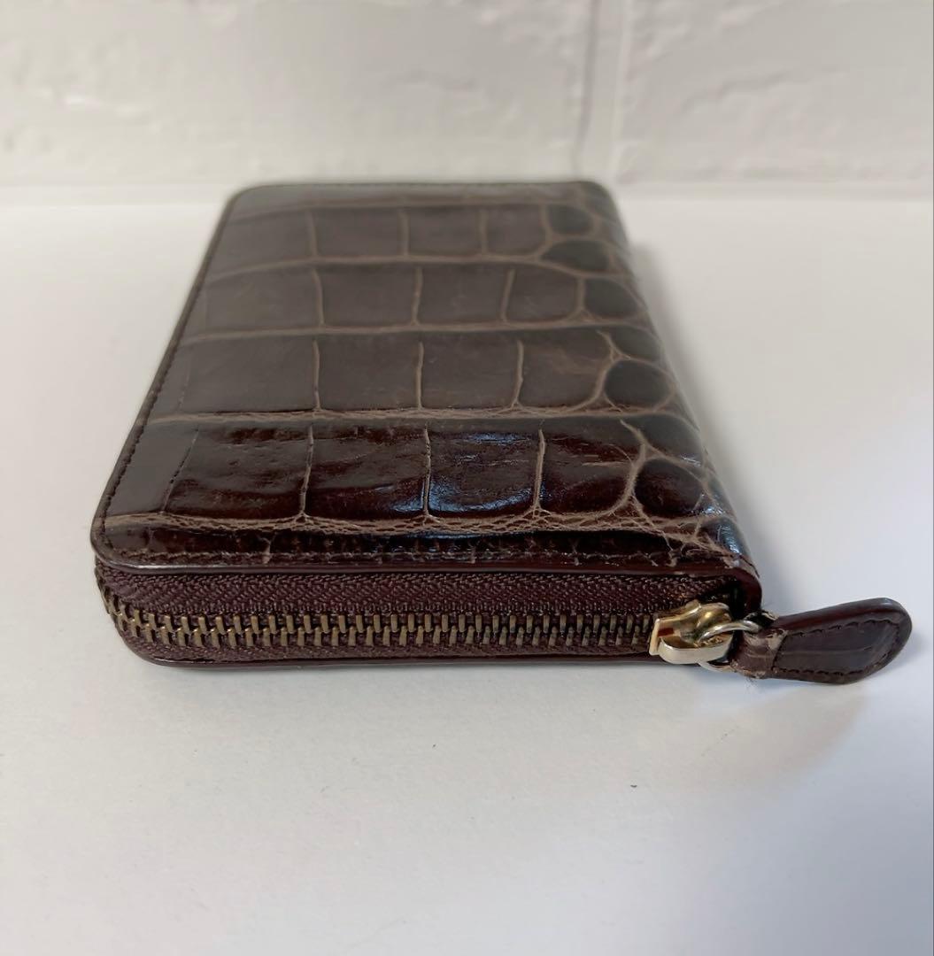 J&M DAVIDSON 財布　型押し　ブラウン　カードケース　男女兼用