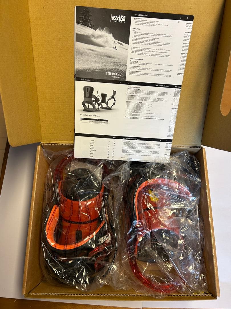 HEAD スノーボード ビンディング オレンジ/ブラック Msize