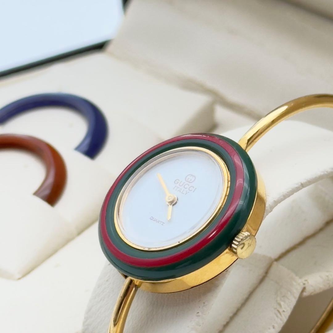 GUCCI チェンジベゼル 腕時計 クォーツ　レディースゴールド　全6色