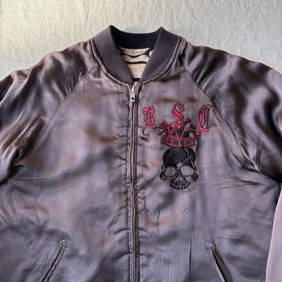 Back Street Crawler ボーン 骨 スカル クラウン スカジャン