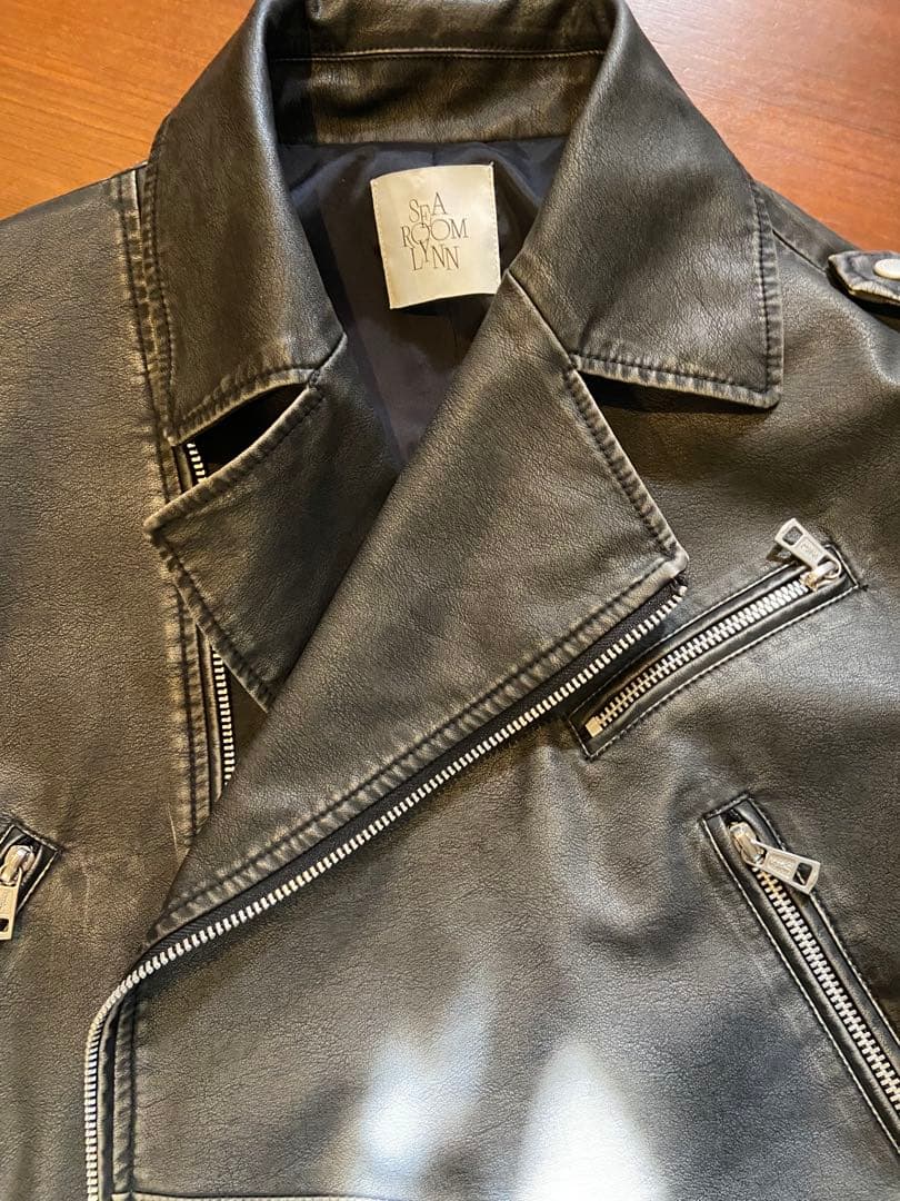 シールームリン vintage wash エコーレザーライダース