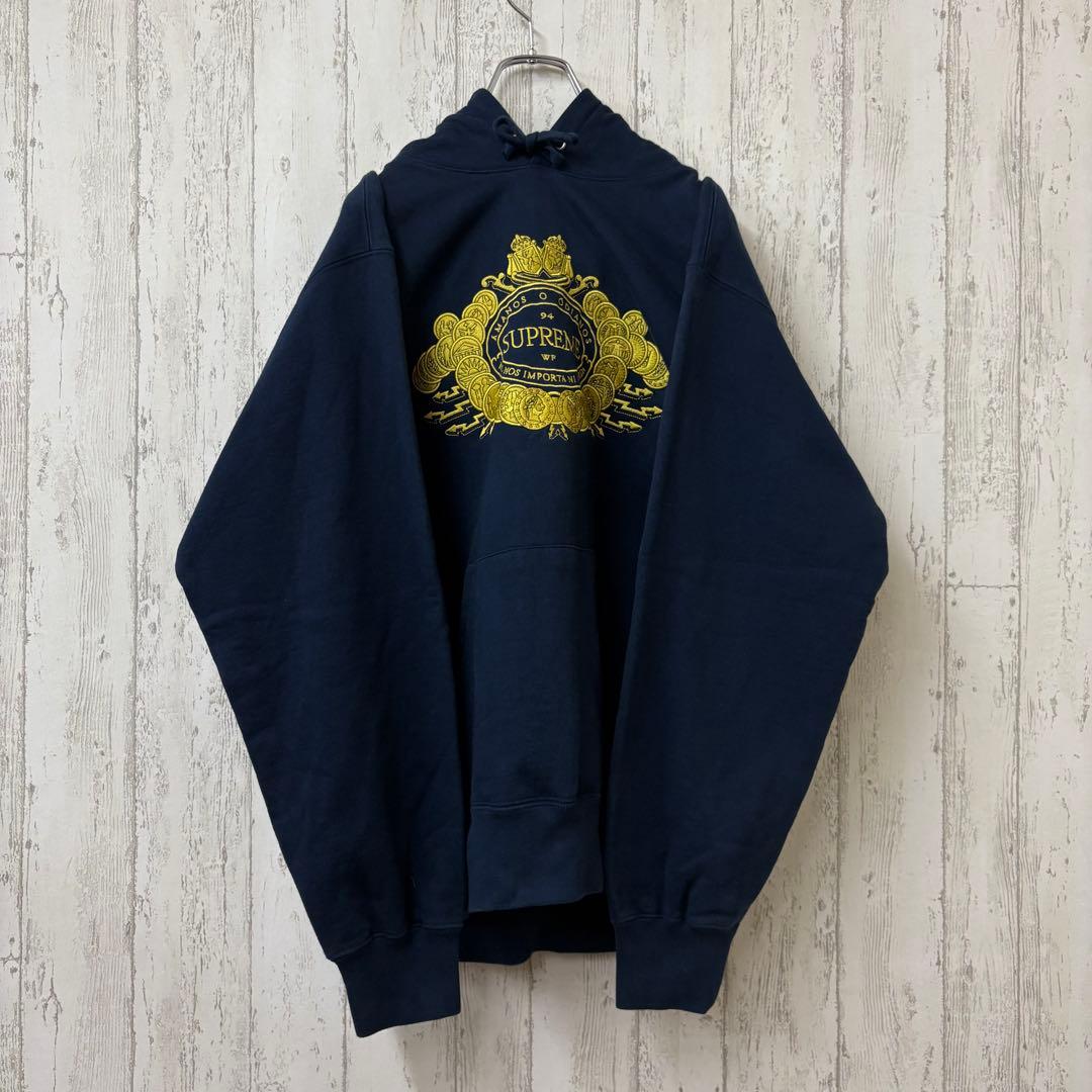 【激レア】SUPREME シュプリーム　パーカー　ゆるだぼ　スウェット　刺繍