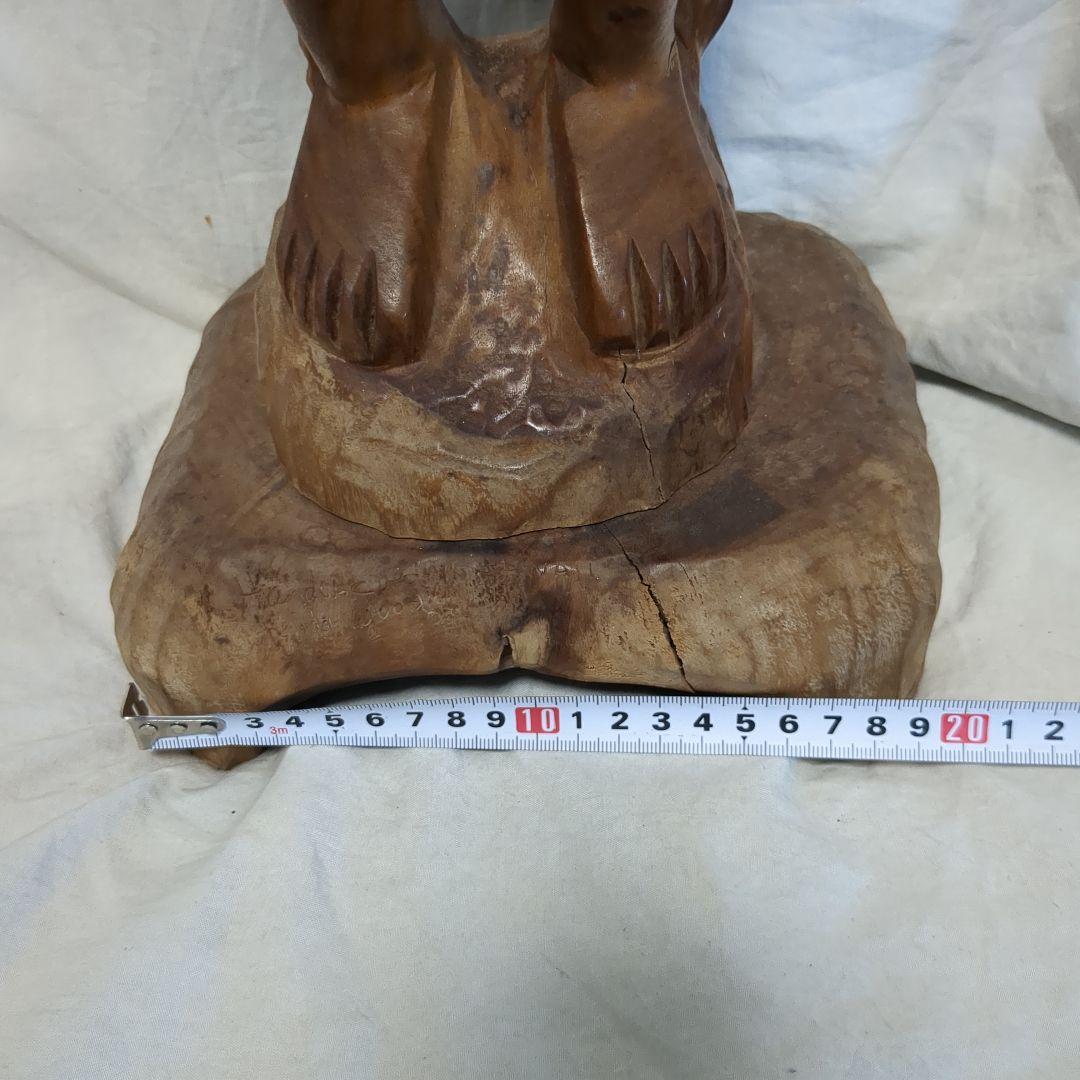 ハワイ　木彫りティキ像　特大サイズ67cm 80年代製　レトロ雑貨