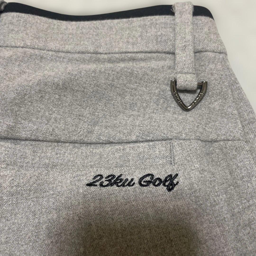 新品タグ付き 23区GOLF 23区ゴルフ グレー ゴルフパンツ L