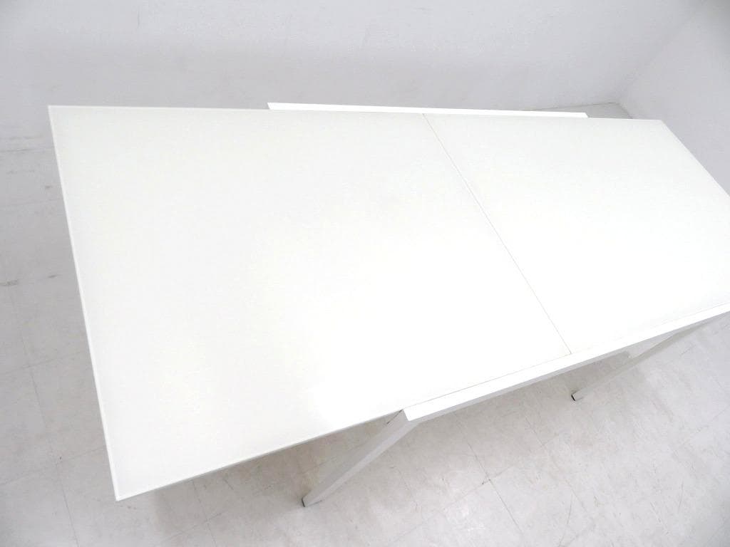 展示品　カリガリス　ガラス　伸長式　エクステンション　ダイニングテーブル