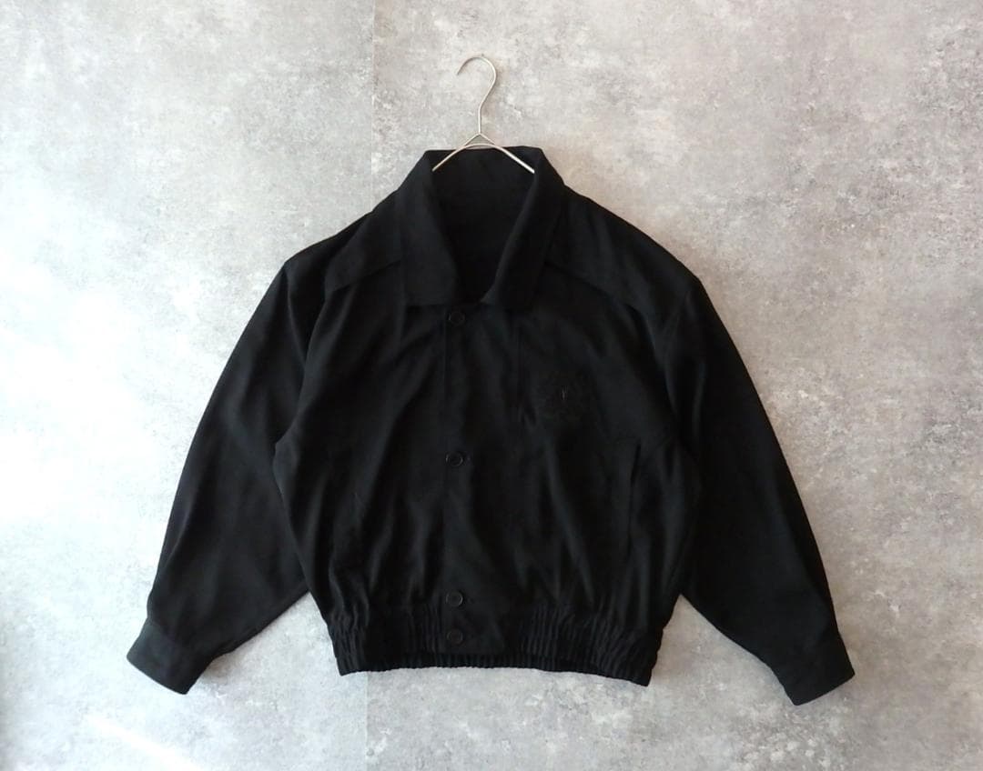 BLACK PIA 日本製 ショート丈 ブルゾン 刺繍ロゴ ブラック M