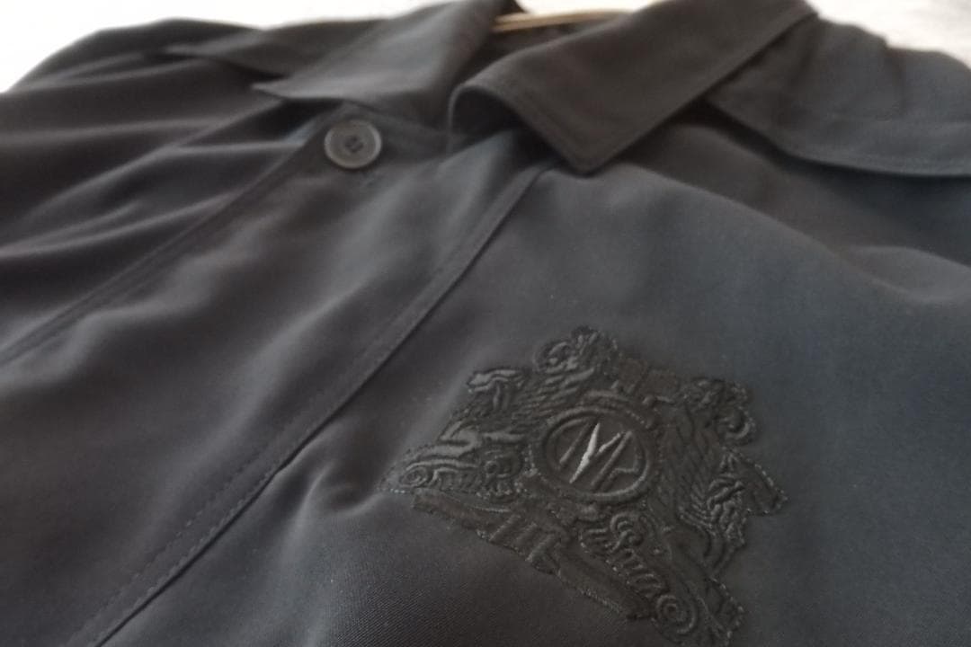 BLACK PIA 日本製 ショート丈 ブルゾン 刺繍ロゴ ブラック M