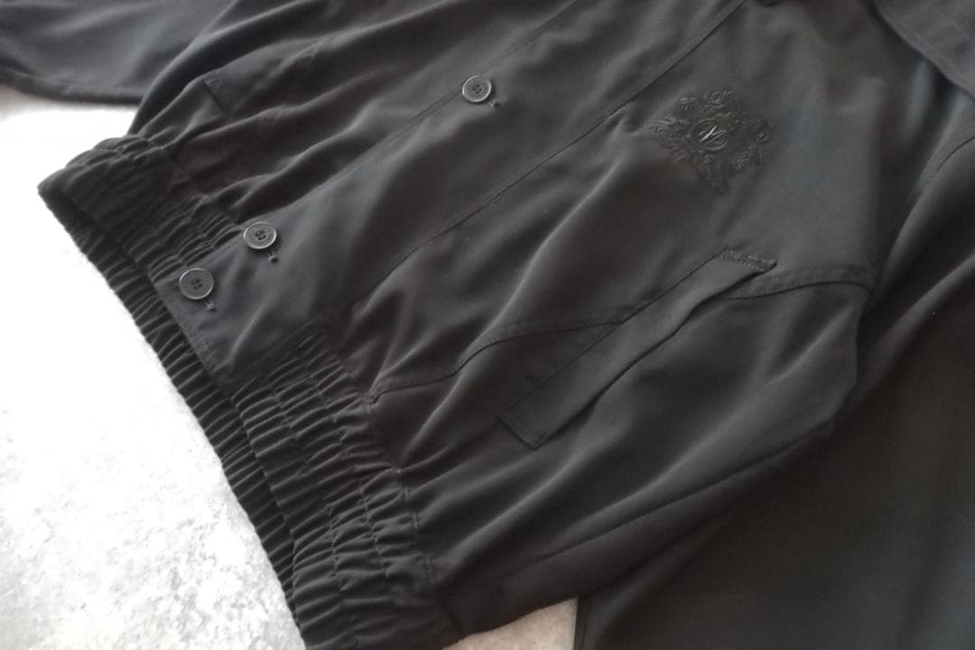 BLACK PIA 日本製 ショート丈 ブルゾン 刺繍ロゴ ブラック M