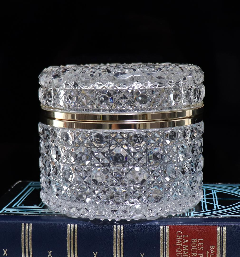 オールド・バカラ レア型 1.1kg 大型 ディアマン・ピエーリー 丸型 宝石箱