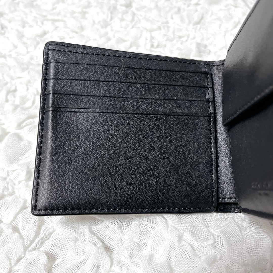 未使用級✨コーチ　シグネチャー　二つ折り財布　レザー　グレー　コンパクト　小銭
