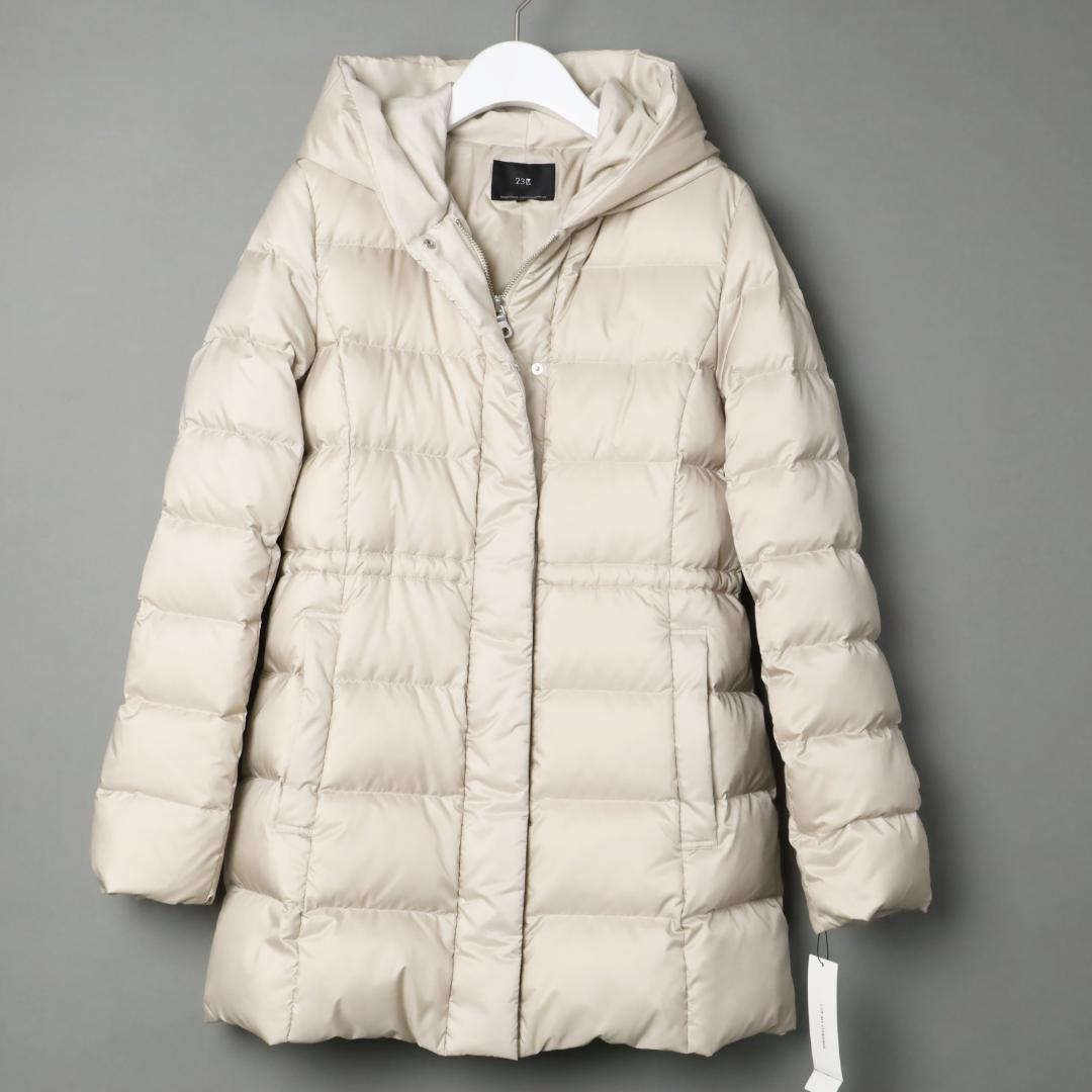 347 新品 今季23区シレータフタ ミドル丈 ダウンコート ショートコート40