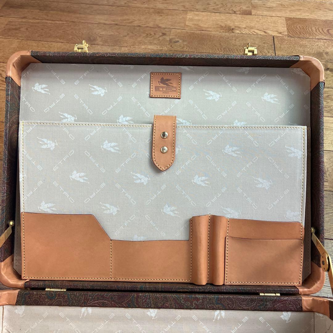 びっくらこいたエトロ　アタッシュケース　ペイズリー柄