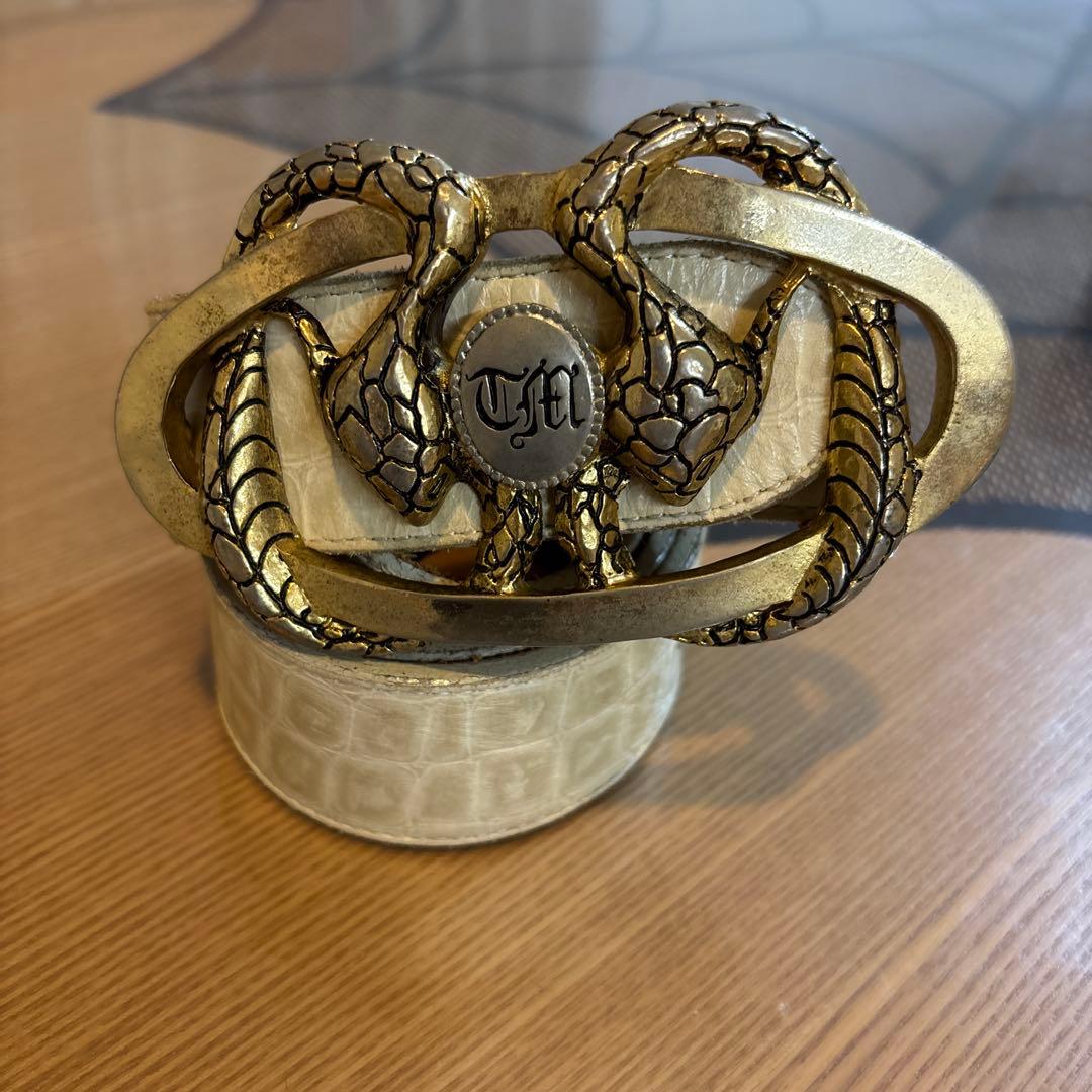 希少 早い者勝ちTornado Mart トルネードマート　ベルトホワイトレザー