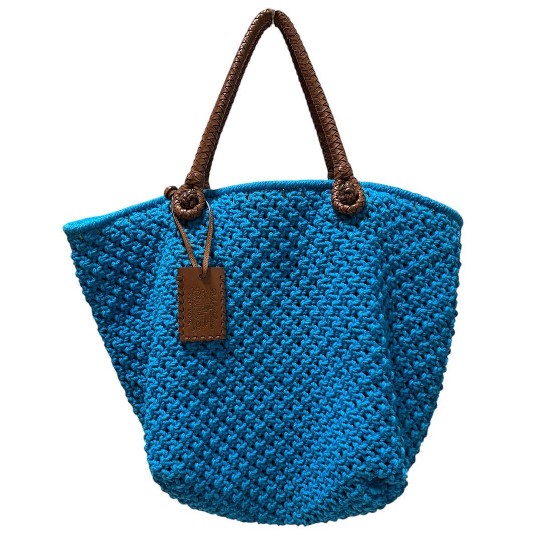 美品 RALPH LAUREN ラルフローレン レザー編み込み トートバッグ