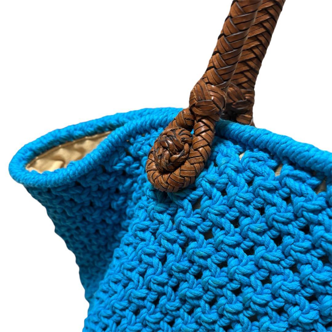 美品 RALPH LAUREN ラルフローレン レザー編み込み トートバッグ