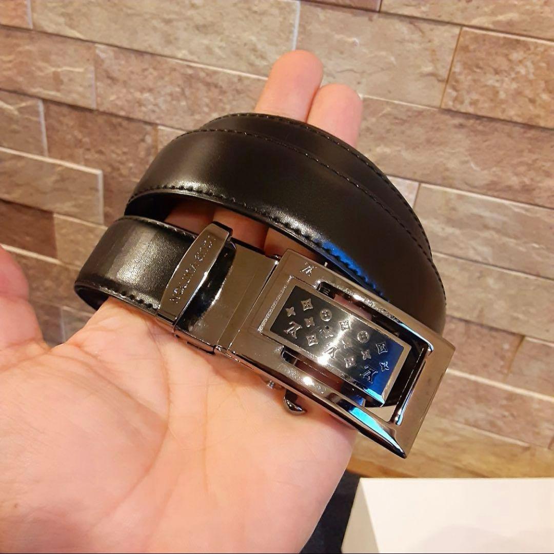 【1点限り】LOUISVUITTON ルイヴィトン シルバー ブラック ベルト