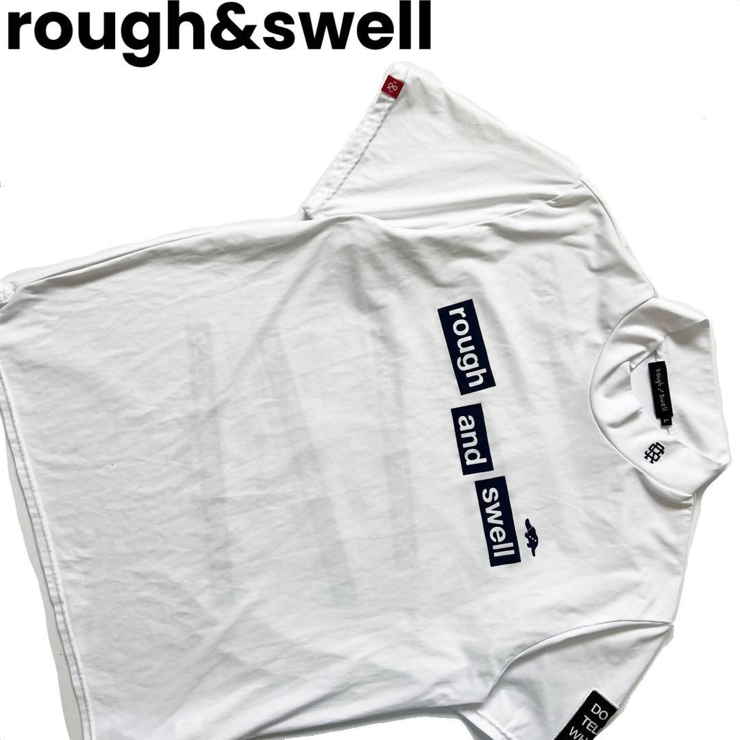 rough&swell ラフアンドスウェル　モックネック　半袖シャツ　L ロゴ