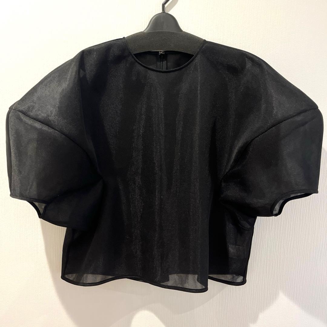 liten Sheer Sculpture Topsシアートップス　ブラック
