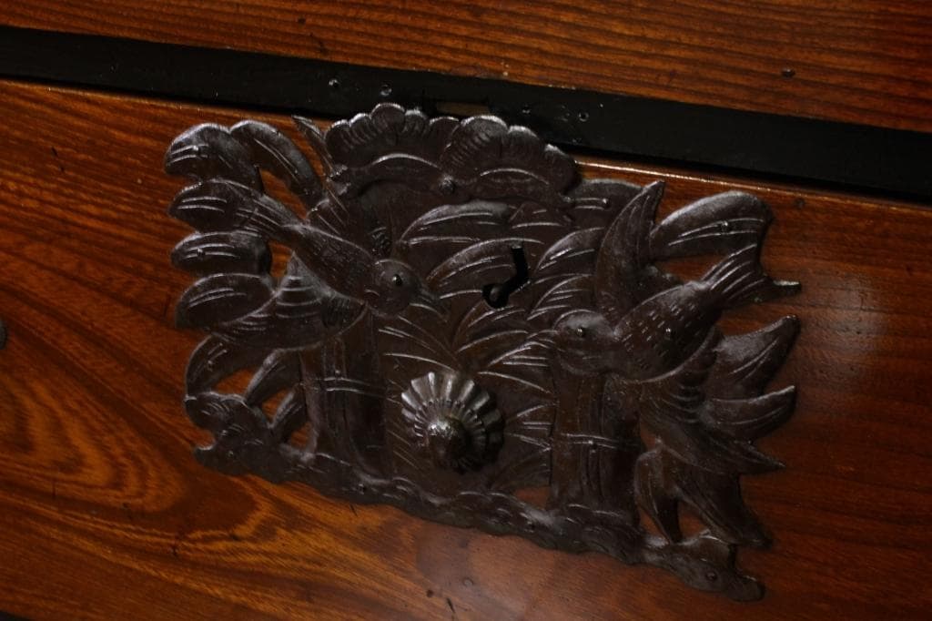 欅材！庄内箪笥！時代箪笥和家具サイドボード古道具古家具和モダンローチェスト古布