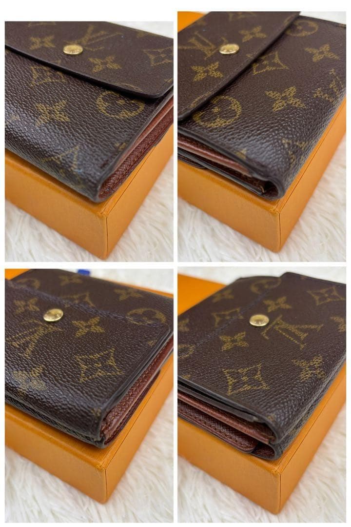 ルイヴィトン モノグラム Wホック 三つ折り 財布