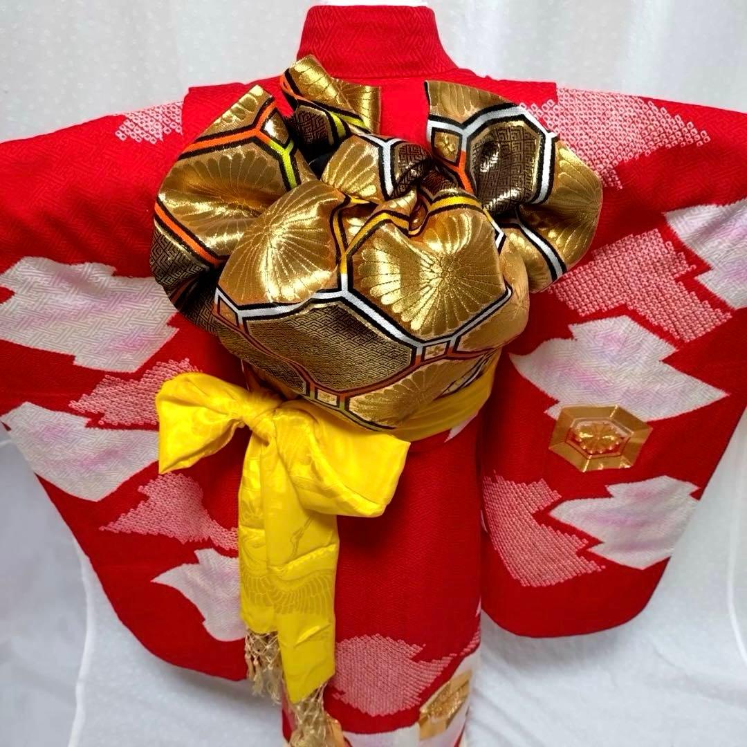 七五三　7歳　正絹着物　袋帯、長襦袢、小物セット　 18ー12