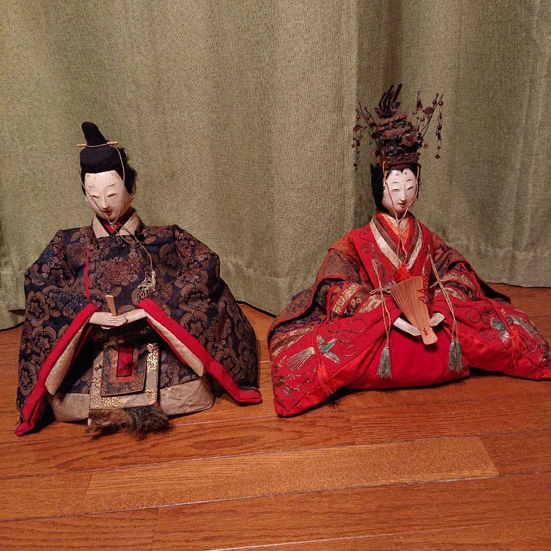 大型　親王飾り　江戸時代後期享保雛？　古今雛　　雛人形