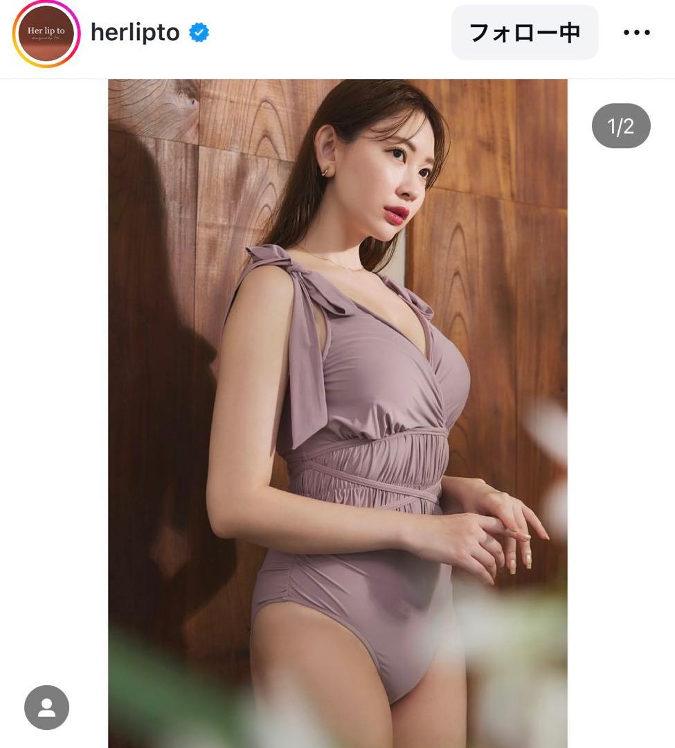 Yuki　her lip to/Corse Ribbon Swimsuit