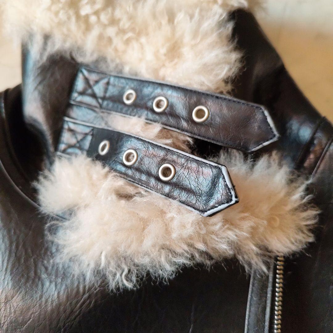 MURUA ファー付き黒ジャケット サイズF