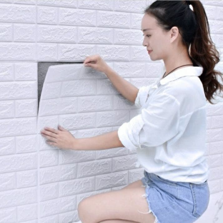 50枚 3D壁紙シール ウォールステッカー レンガ 防水