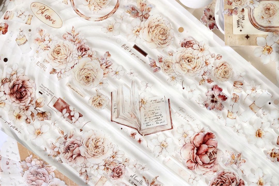 小白家文創《花夕》海外マスキングテープ　マステ 【1807】