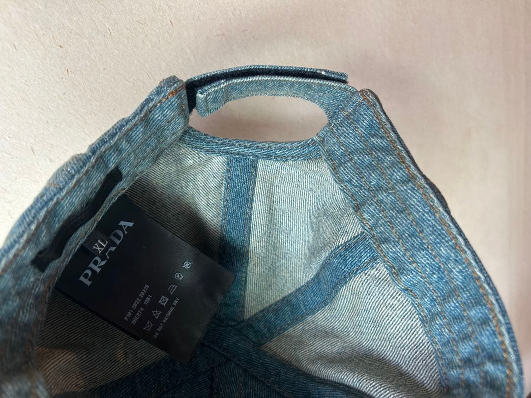 プラダ　デニム　キャップ　美品