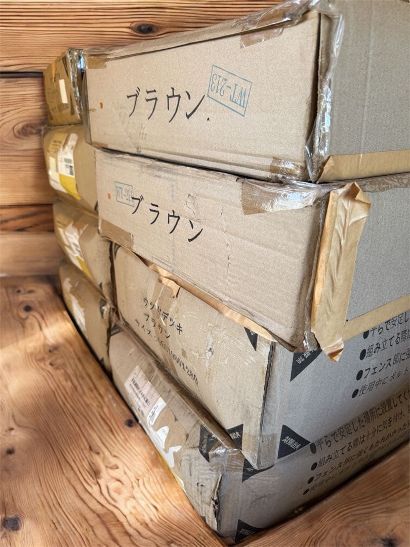 値下げ中★新品未使用★人工木ウッドデッキ12点セット1.25坪グッドライフウッド