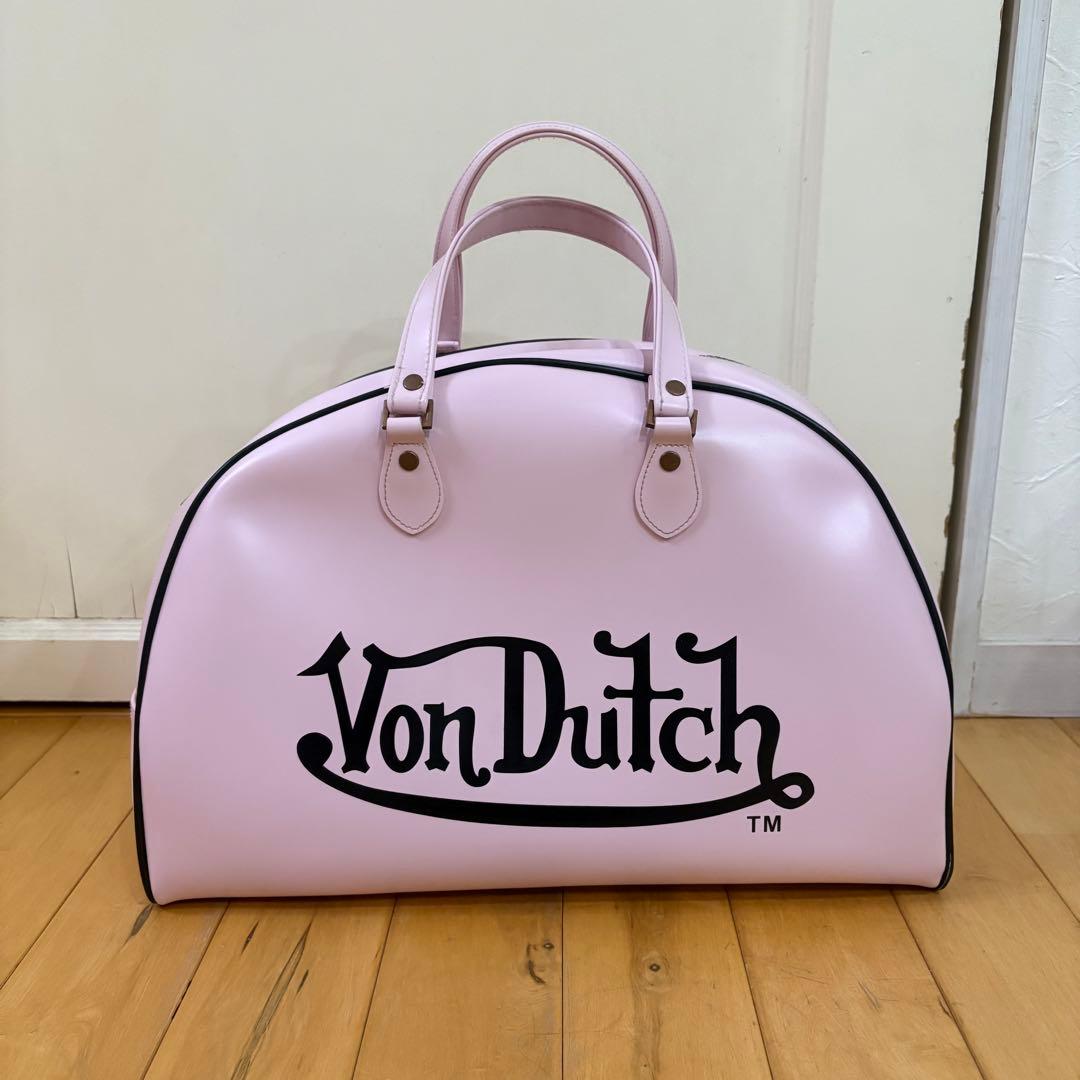 ☆ von dutch ☆ボンダッチ ボストンバッグ　ピンク　Y2K