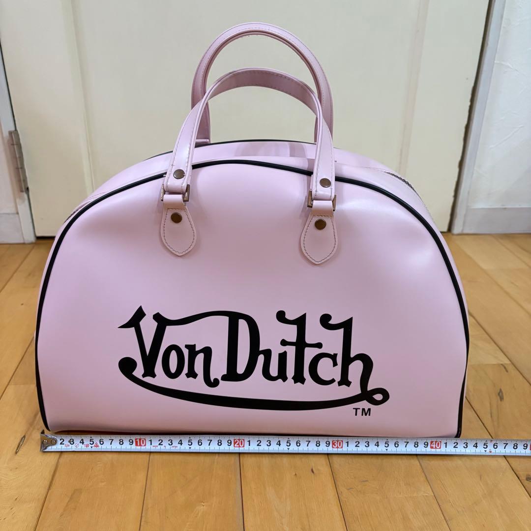 ☆ von dutch ☆ボンダッチ ボストンバッグ　ピンク　Y2K