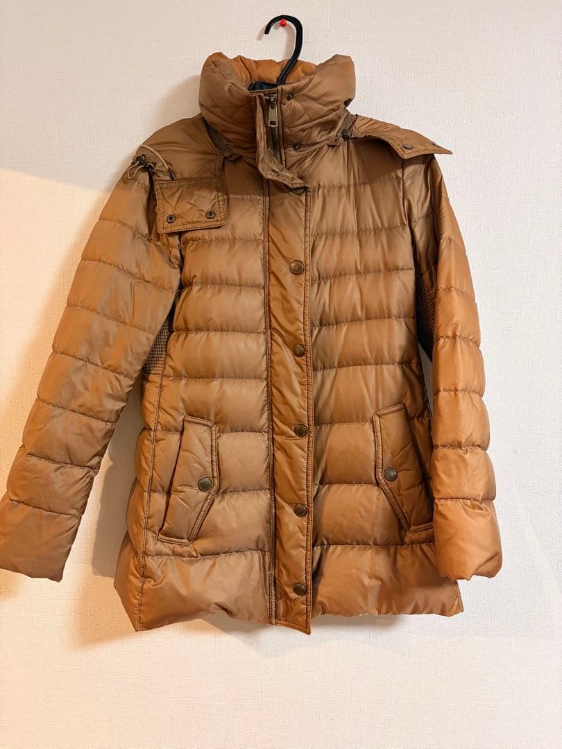 BURBERRY バーバリーダウンコート 38 フード取り外し可