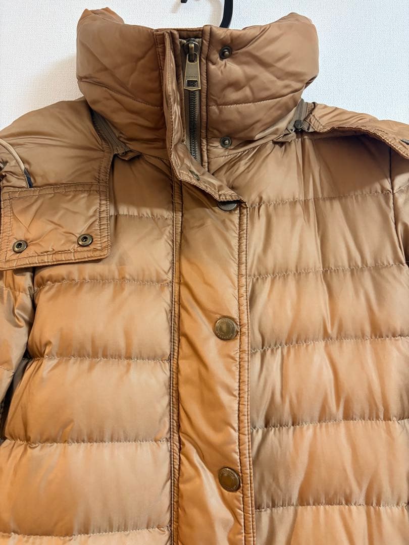 BURBERRY バーバリーダウンコート 38 フード取り外し可