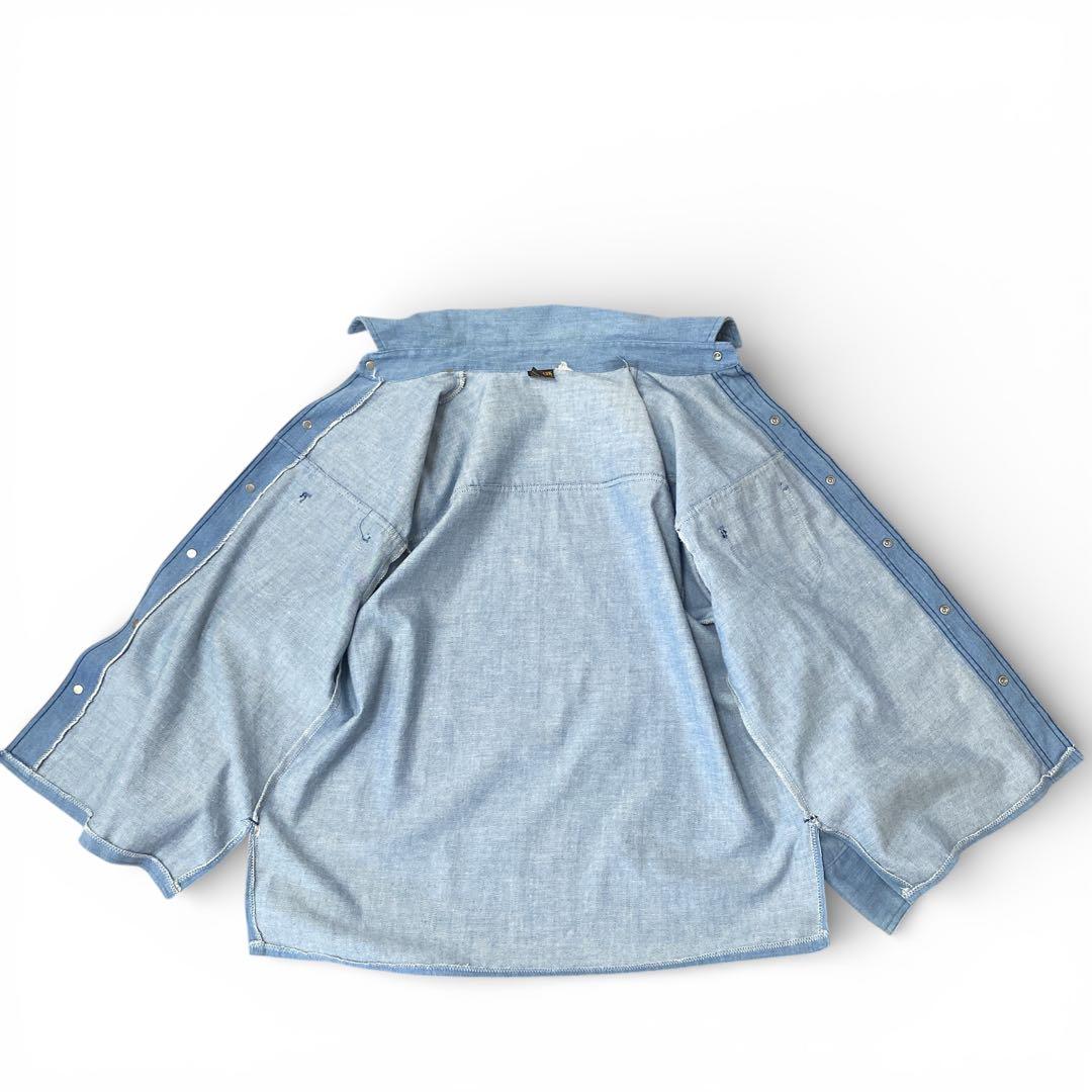 70’s BIG YANK デニムシャツ　ジャケット　コットンポリ　ヴィンテージ