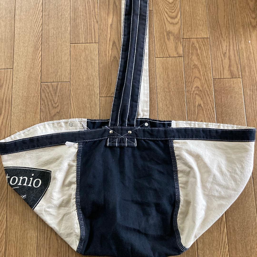 ビンテージUSA製ニュースペーパーバッグ　黒白