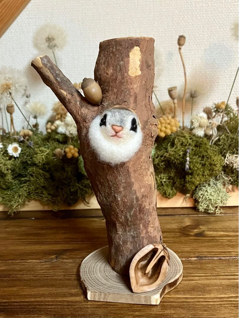 羊毛フェルト　エゾモモンガ