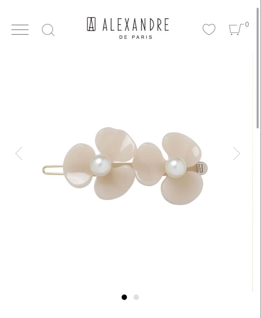 ALEXANDRE DE PARIS ボールピン 花モチーフ ヘアアクセサリー