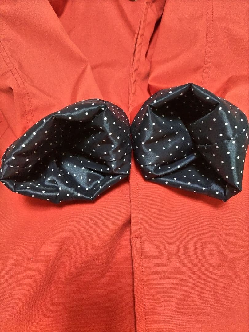 美品　ノースフェイス　パープルレーベル　ステンカラーコート　赤　ドット柄